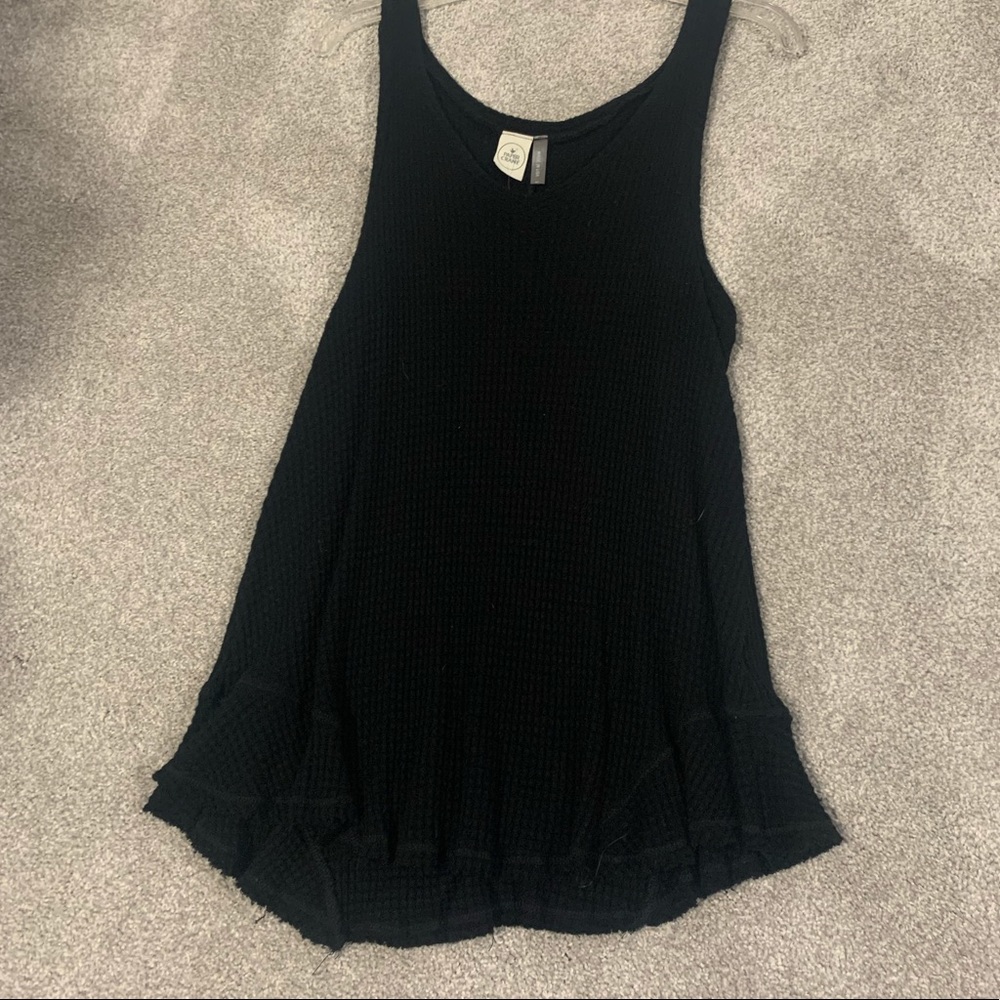 Black knit tank top